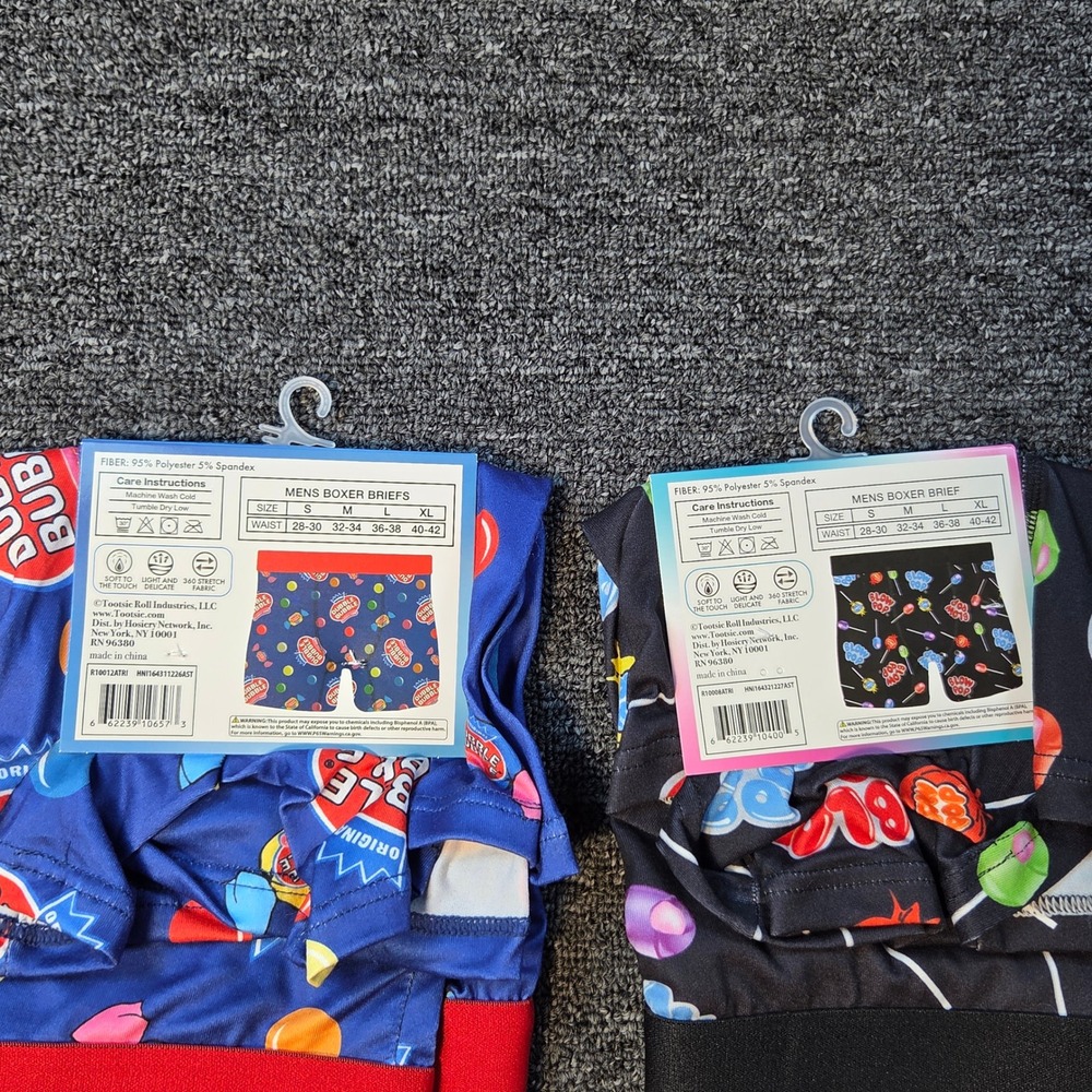 Dubble Bubble Blow Pop Boxer Briefs Mens XL 2 Pack Candy Novelty Retro Lounge - Picture 2 of 3